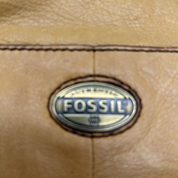 Fossil Vintage Gold Yellow Large Leather Bag FP5618 - Picture 9 of 15